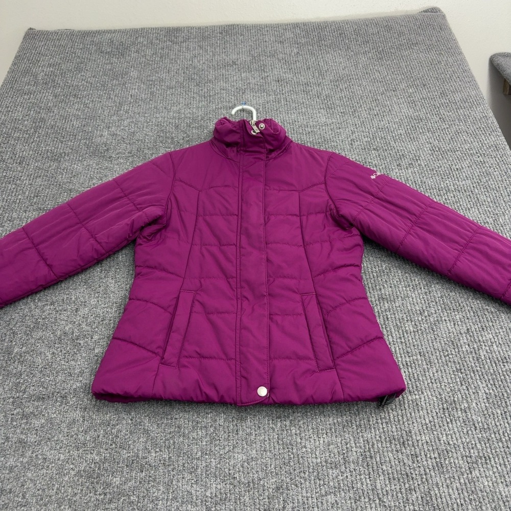 Columbia Jacket Womens XS Purple Nylon Quilted Insulated Mock Neck Gorpcore